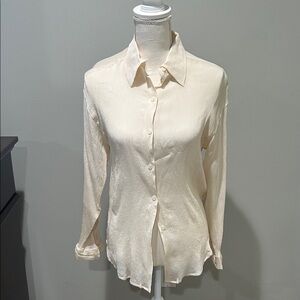 Jonathan Martin Cream Button-Down Shirt
